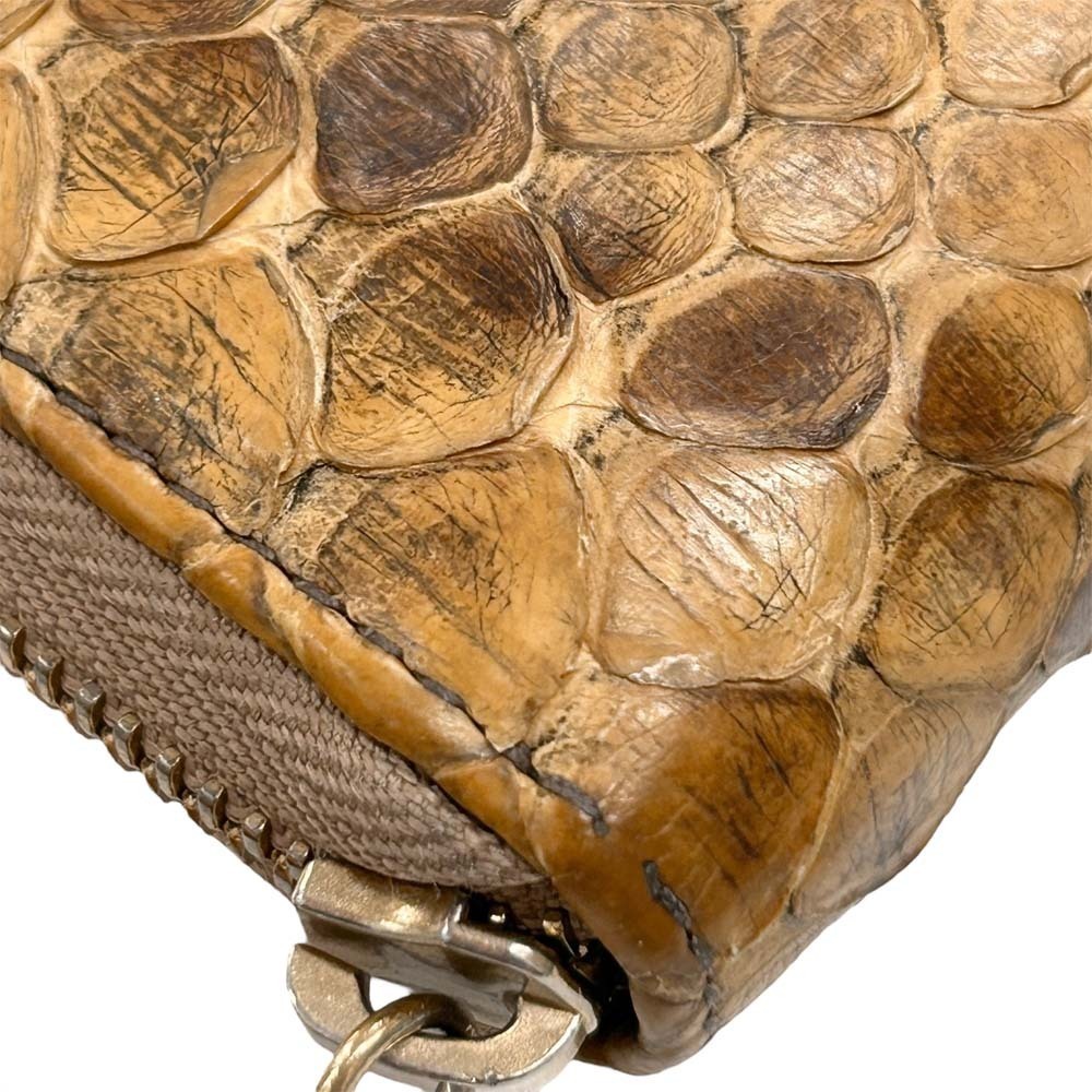 Gucci Python Zip Around Wallet Beige - image 8